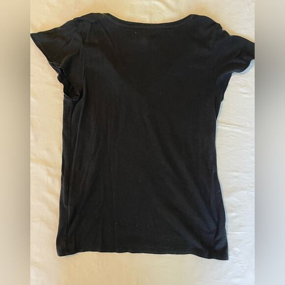 Madewell black flutter sleeve tee shirt size XS - Picture 2 of 5